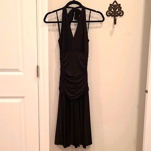 Black strapless dress